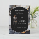 Invitation du mariage Best Man (Debout devant)