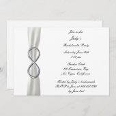 Invitation du Mariage blanc Infinity (Devant / Derrière)