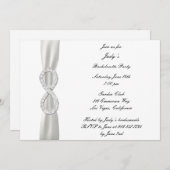 Invitation du Mariage blanc Infinity (Devant / Derrière)
