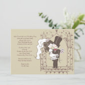 Invitation du Mariage Brunch après un couple heure (Debout devant)