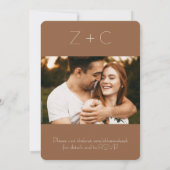 Invitation du Mariage de automne Brown au chocolat (Dos)