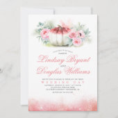 Invitation du Mariage de automne Citrouille rose P (Devant)