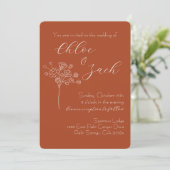 Invitation du Mariage de automne citrouille Spice (Debout devant)
