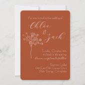 Invitation du Mariage de automne citrouille Spice (Devant)