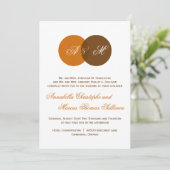 Invitation du Mariage de automne  Cuivre Brown Twi (Debout devant)