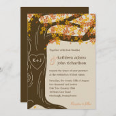 Invitation du Mariage de automne de chêne (Devant / Derrière)