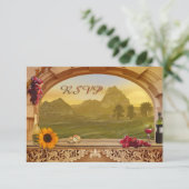 Invitation du Mariage de automne Vignoble RSVP (Debout devant)