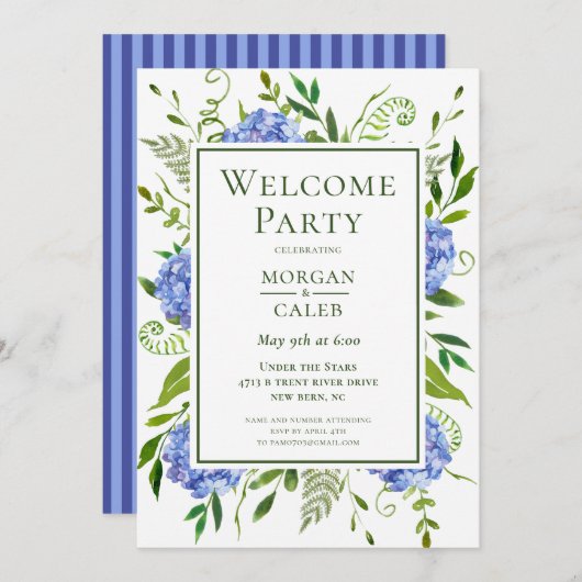 Invitation du mariage de bienvenue (Devant / Derrière)