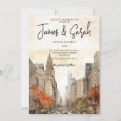 Invitation du Mariage de destination du paysage de (Devant)