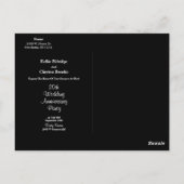 Invitation du Mariage de l'anniversaire du Rose no (Dos)