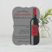 Invitation du Mariage de l'Anniversaire du vin (Debout devant)