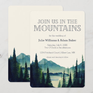 Invitation du Mariage de montagne/de la fête