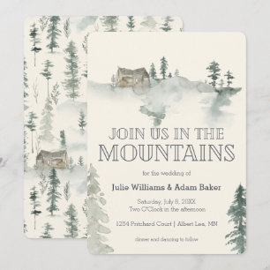 Invitation du Mariage de montagne/de la fête