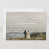 Invitation du mariage d'Eloped après la fête de cé (Dos)