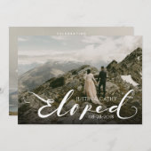 Invitation du mariage d'Eloped après la fête de cé (Devant / Derrière)