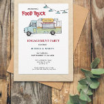 Invitation du Mariage d'engagement du camion alime<br><div class="desc">Amusants Aliments Camion Engagement Party / Repétition invitation avec aquarelle peinte à la main Camion alimentaire et phares à cordes, </div>