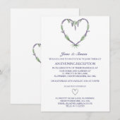 Invitation du Mariage du coeur de Lavender (Devant / Derrière)