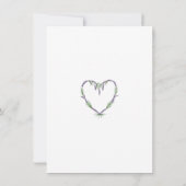 Invitation du Mariage du coeur de Lavender (Dos)