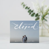 Invitation du Mariage Eloped moderne chic post-par (Debout devant)