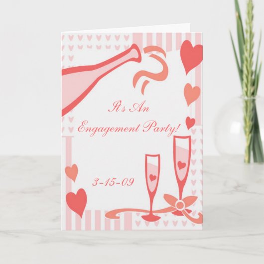 Invitation du mariage Engagement Party (Devant)