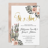 Invitation du Mariage espagnol Nuestra Boda (Devant / Derrière)