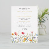 Invitation du Mariage fleur sauvage Foil (Debout devant)