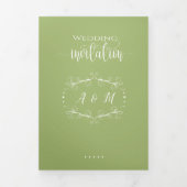 Invitation du mariage Green Chic (Page de couverture)