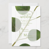 Invitation du mariage Green Chic (Devant)