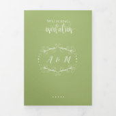 Invitation du mariage Green Chic (Page de couverture)