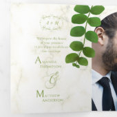 Invitation du mariage Green Chic (Intérieur en premier)