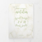 Invitation du mariage Green Chic (Page de couverture)