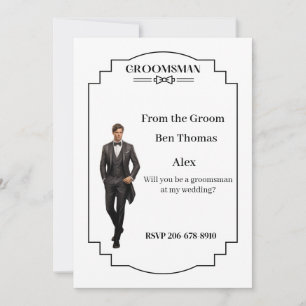 Invitation du mariage Groomsman