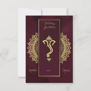 Invitation du mariage indien hindou Ganesha