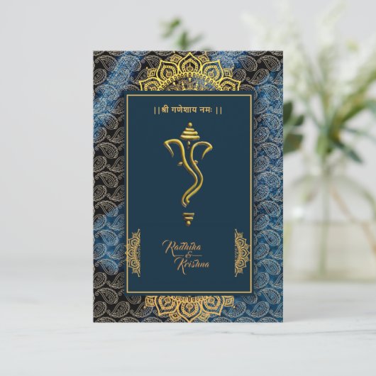 Invitation du mariage indien hindou Ganesha (Debout devant)