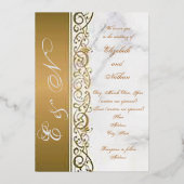 Invitation du Mariage latéral Ornate Foil (Recto)