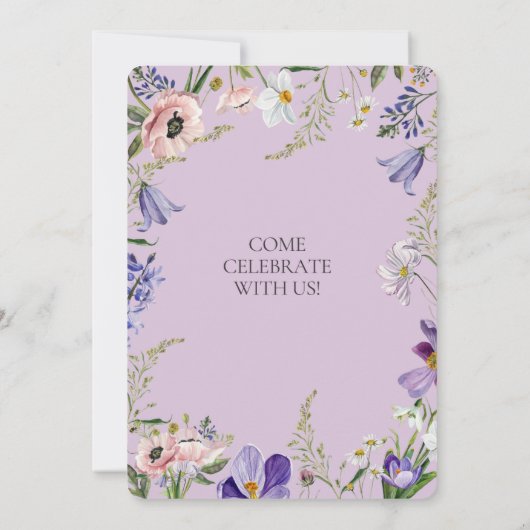 Invitation du mariage lilac (Dos)