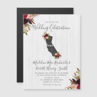 Invitation du Mariage magnétique rustique de l'Éta