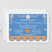 Invitation du Mariage mexicain Papel Picado (Dos)