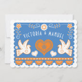 Invitation du Mariage mexicain Papel Picado (Devant)