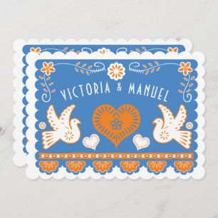 Invitation du Mariage mexicain Papel Picado