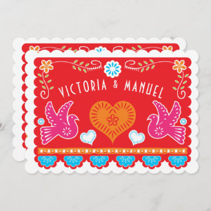 Invitation du Mariage mexicain Papel Picado