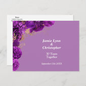 Invitation du Mariage Rose violet (Devant / Derrière)