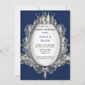 Invitation du Mariage royal de la Marine Blue and  (Devant)