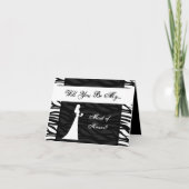 Invitation du mariage, Zebra Stripe noir et blanc (Devant)