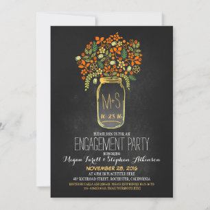 invitation du mason jar chalkboard