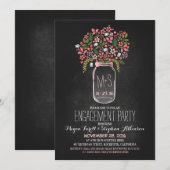 invitation du mason jar chalkboard (Devant / Derrière)