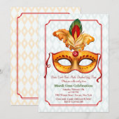 Invitation du masque #10 de carnaval (Devant / Derrière)