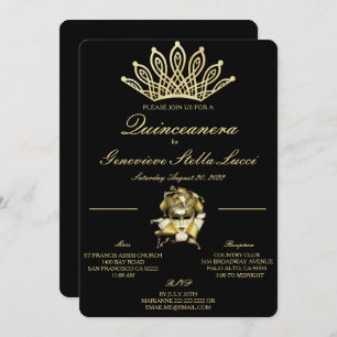 Invitation du Masquerade Ball Quinceañera