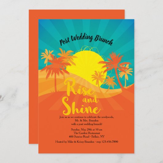 Invitation du matin tropical (Devant / Derrière)