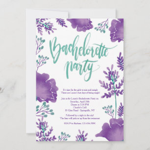 Invitation du Mauve Bachelorette Party